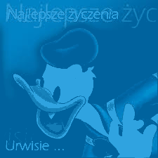 Kaczor Donald z życzeniami dla dzieci